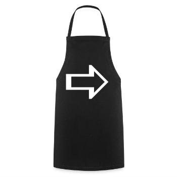 Flèche droite gauche Icône - Tablier de cuisine - noir - Devant - AI Model Male 185 dark (185cm)