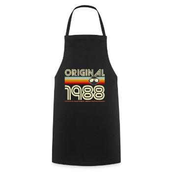 Original 1988 Édition Limitée Retro - Tablier de cuisine - noir - Devant - AI Model Male 185 dark (185cm)