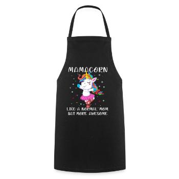 Chemise Mamacorn Dancing Unicorn Mom - Tablier de cuisine - noir - Devant - AI Model Male 185 dark (185cm)