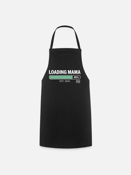 Loading Mama 2026 Ladebalken - Kochschürze - Schwarz