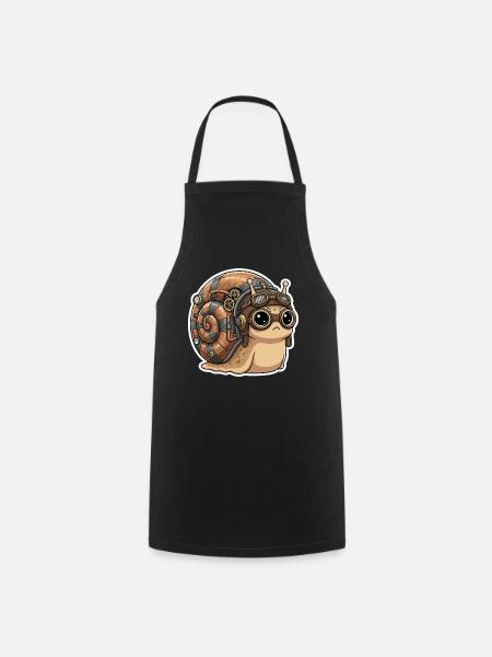 Snail Aviator Steampunk Shell Copper - Kochschürze - Schwarz