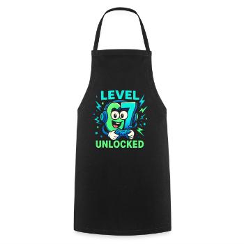 Level 67 Unlocked Six Seven Italian Brainrot Gamer - Cooking Apron - black - Front - AI Model Male 185 dark (185cm)