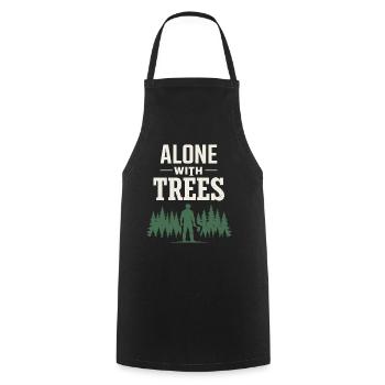 lumberjack therapy, logger therapy humor, - Cooking Apron - black - Front - AI Model Male 185 dark (185cm)