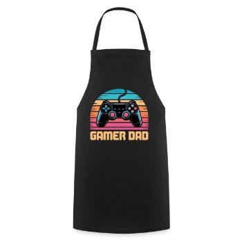 Dad Gamer Videospiele Gaming Vatertags-Geek - Kochschürze - Schwarz - Vorne - AI Model Male 185 dark (185cm)