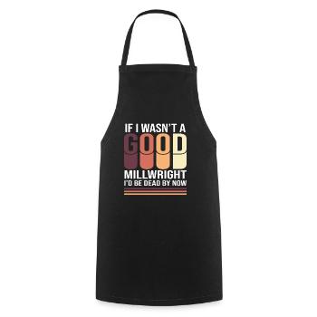 CNC Mechanic Mechanical Engineer Locksmith - Cooking Apron - black - Front - AI Model Male 185 dark (185cm)