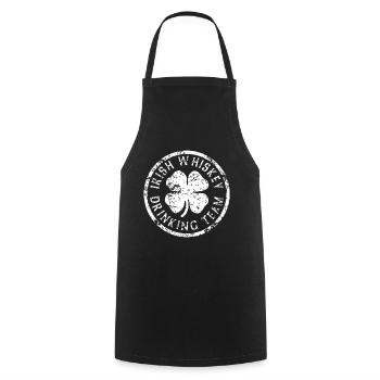Shamrock Whiskey Tea Graphic - Cooking Apron - black - Front - AI Model Male 185 dark (185cm)