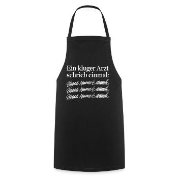 Ein Kluger Arzt Medizinstudent Praxis Ärzte Arzt - Kochschürze - Schwarz - Vorne - AI Model Male 185 dark (185cm)