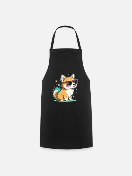 Coole Corgi-Sonnenbrillen - Kochschürze - Schwarz