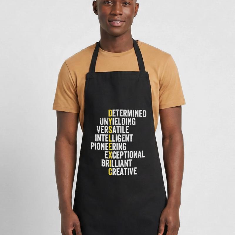 Yellow Accent Adjective Stack Cooking Apron