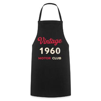 Vintage 1960 Motor Club Retro Geburtsjahr Geschenk - Kochschürze - Schwarz - Vorne - AI Model Male 185 dark (185cm)
