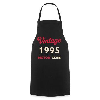 Cadeau rétro vintage de l’année de naissance du Motor Club 1995 - Tablier de cuisine - noir - Devant - AI Model Male 185 dark (185cm)