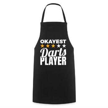 Joueur moyen de fléchettes - Tablier de cuisine - noir - Devant - AI Model Male 185 dark (185cm)