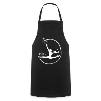 Gymnastin Mit Band Rhythmische Sportgymnastik - Kochschürze - Schwarz - Vorne - AI Model Male 185 dark (185cm)