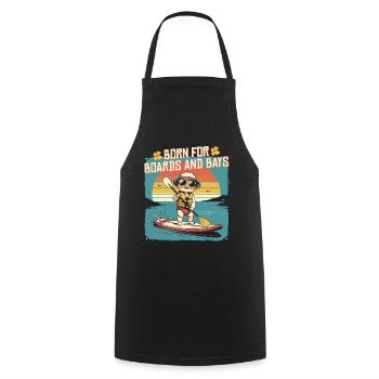 Stand up Paddle - Cooking Apron - black - Front - AI Model Male 185 dark (185cm)