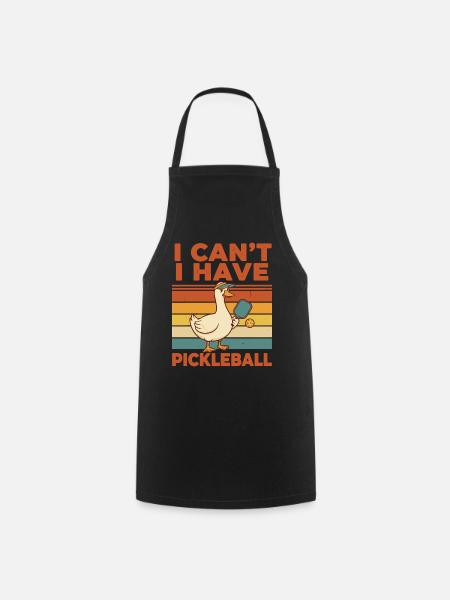 Pickleball-lustiger Pickleball-Pickleball - Kochschürze - Schwarz