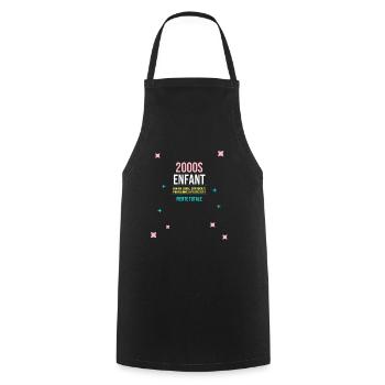 Enfant 2000s Fierté Totale - Tablier de cuisine - noir - Devant - AI Model Male 185 dark (185cm)