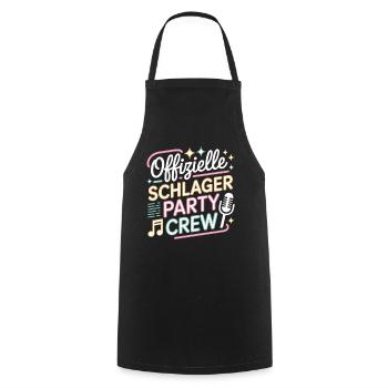 Schlager Party Crew Mallorca Festival JGA Malle - Kochschürze - Schwarz - Vorne - AI Model Male 185 dark (185cm)