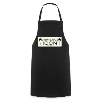 Riviera Icon Logo Black Beige - Cooking Apron - black - Front - AI Model Male 185 dark (185cm)
