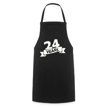 24_years - Cooking Apron - black - Front - AI Model Male 185 dark (185cm)