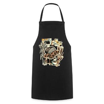 Baking Baker Vintage - Cooking Apron - black - Front - AI Model Male 185 dark (185cm)