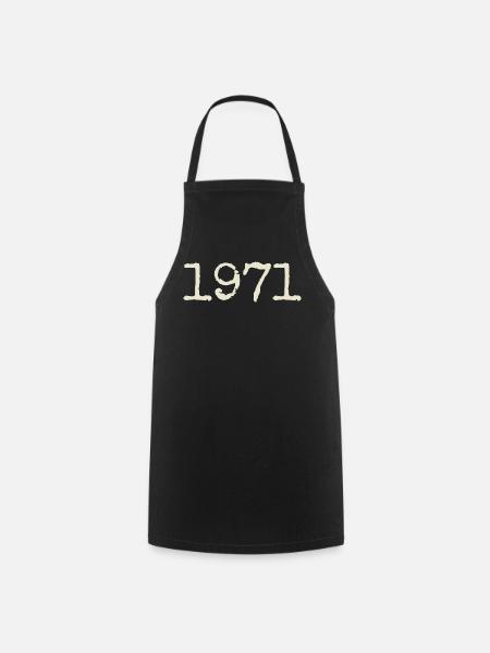 1971 Birthday Gift - Awesome since 1971 - Cooking Apron - black