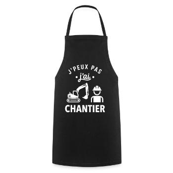 J'peux pas j'ai chantier - Tablier de cuisine - noir - Devant - AI Model Male 185 dark (185cm)