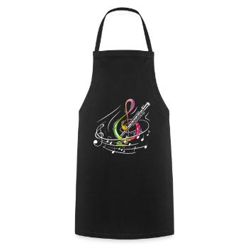 Marimbiste Musicien de percussion de pratique - Tablier de cuisine - noir - Devant - AI Model Male 185 dark (185cm)