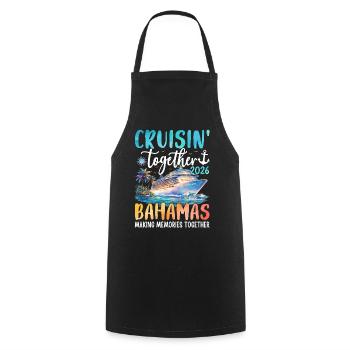 Croisière ensemble aux Bahamas 2026 - Tablier de cuisine - noir - Devant - AI Model Male 185 dark (185cm)