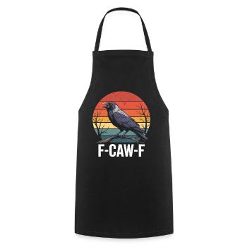 F-Caw-F Corbeau Corbeau Humour Gothique Noir Gothique Drôle - Tablier de cuisine - noir - Devant - AI Model Male 185 dark (185cm)