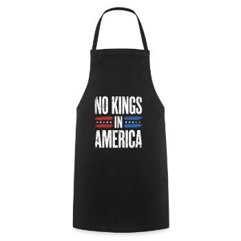 No Kings In America Distressed Patriotic Design - Cooking Apron - black - Front - AI Model Male 185 dark (185cm)