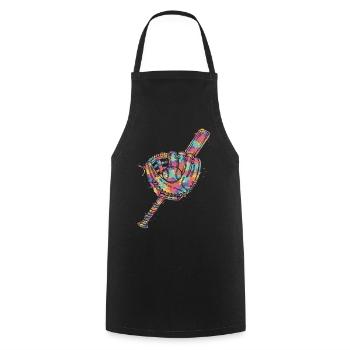 Gant Balle et Batte de Baseball Multicolore   - Tablier de cuisine - noir - Devant - AI Model Male 185 dark (185cm)