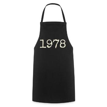 Cadeau Anniversaire 1978 - Génial depuis 1978 - Tablier de cuisine - noir - Devant - AI Model Male 185 dark (185cm)