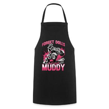 Quad ATV Woman Girl Four Wheeler - Cooking Apron - black - Front - AI Model Male 185 dark (185cm)