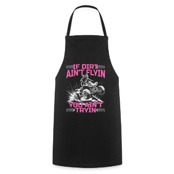 Quad ATV Woman Girl Four Wheeler - Cooking Apron - black - Front - AI Model Male 185 dark (185cm)