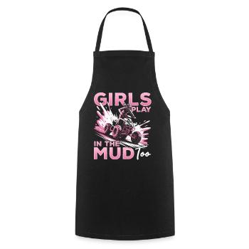 Quad ATV Woman Girl Four Wheeler - Cooking Apron - black - Front - AI Model Male 185 dark (185cm)