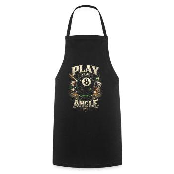8-Ball Billard Play Your Angle - Kochschürze - Schwarz - Vorne - AI Model Male 185 dark (185cm)