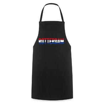 Rotterdam Flag Netherlands Vintage - Cooking Apron - black - Front - AI Model Male 185 dark (185cm)