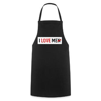 Ich liebe mich i love men Männer Selbstliebe Frau - Kochschürze - Schwarz - Vorne - AI Model Male 185 dark (185cm)