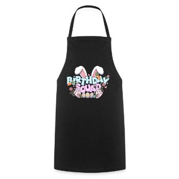 Birthday Squad Happy Easter Sunday Rabbit Bunny - Cooking Apron - black - Front - AI Model Male 185 dark (185cm)