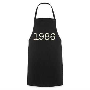 1986 Birthday Gift - Awesome since 1986 - Cooking Apron - black - Front - AI Model Male 185 dark (185cm)