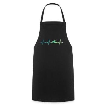 Canoeist Kayak Heartbeat Canoe - Cooking Apron - black - Front - AI Model Male 185 dark (185cm)