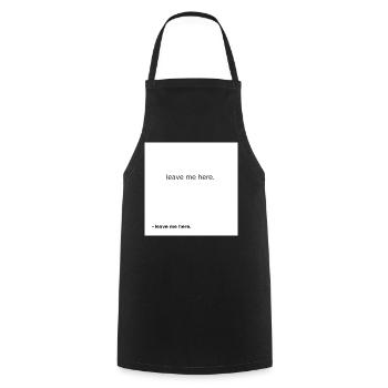 Leave Me Here Minimal Statement Shirt - Kochschürze - Schwarz - Vorne - AI Model Male 185 dark (185cm)
