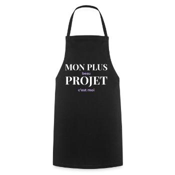 Mon Plus Beau Projet — C'est Moi - Tablier de cuisine - noir - Devant - AI Model Male 185 dark (185cm)