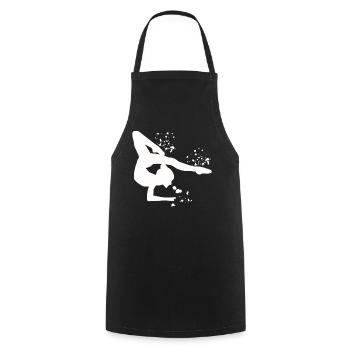 Gymnast with clubs rhythmic gymnastics - Cooking Apron - black - Front - AI Model Male 185 dark (185cm)