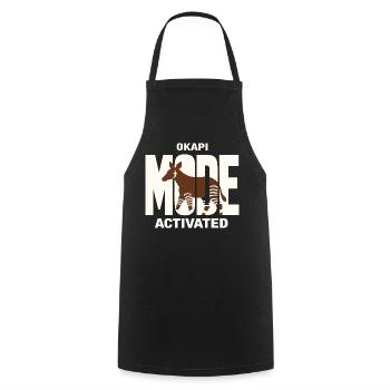 Okapi Lovers Okapi Animal Rare Wildlife Love - Cooking Apron - black - Front - AI Model Male 185 dark (185cm)