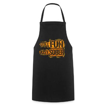 Antialcoholic Abstinent Still Fun Just Sober - Cooking Apron - black - Front - AI Model Male 185 dark (185cm)