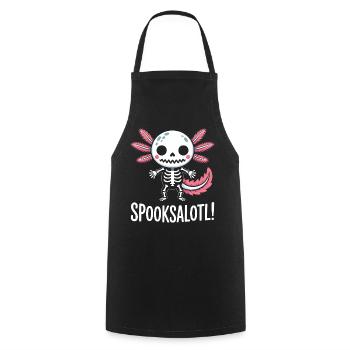 Spooksalot Skeleton Dragon Charm - Cooking Apron - black - Front - AI Model Male 185 dark (185cm)