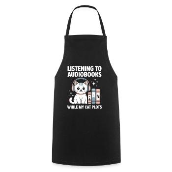 Cadeau de lecture de rat de livre pour fans de livres Cats - Tablier de cuisine - noir - Devant - AI Model Male 185 dark (185cm)
