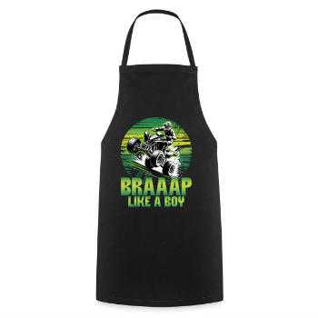 Quad ATV Garçons Hommes Quad Wheeler - Tablier de cuisine - noir - Devant - AI Model Male 185 dark (185cm)