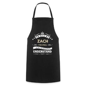 C’est une chose de Zach que tu ne comprendrais pas - Tablier de cuisine - noir - Devant - AI Model Male 185 dark (185cm)